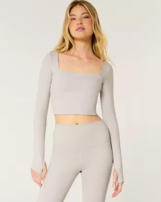 Gilly Hicks Active Recharge Square-Neck Top,Gilly Hicks Active Recharge Square-Neck Top