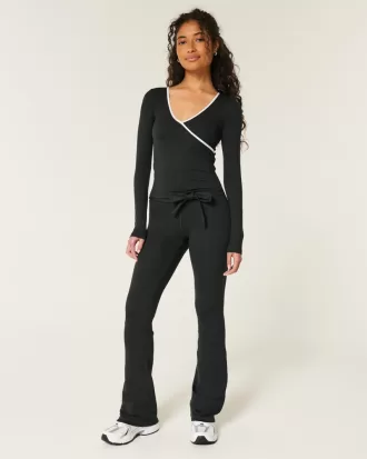 Gilly Hicks Active Recharge Tie-Waist Boot Pants,Gilly Hicks Active Recharge Tie-Waist Boot Pants