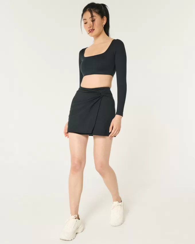 Gilly Hicks Active Recharge Ultra-Crop Long-Sleeve Top,Gilly Hicks Active Recharge Ultra-Crop Long-Sleeve Top