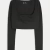 Gilly Hicks Active Recharge Ultra-Crop Long-Sleeve Top,Gilly Hicks Active Recharge Ultra-Crop Long-Sleeve Top