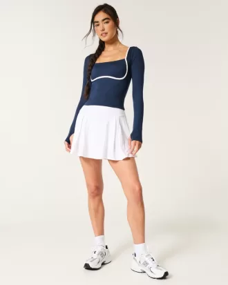 Gilly Hicks Active Recharge Under-Bust Long-Sleeve Top,Gilly Hicks Active Recharge Under-Bust Long-Sleeve Top