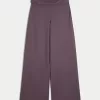 Gilly Hicks Active Recharge Wide-Leg Foldover Waist Pants,Gilly Hicks Active Recharge Wide-Leg Foldover Waist Pants