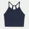 Gilly Hicks Active Ribbed Seamless Fabric High-Neck Tank,Gilly Hicks Active Ribbed Seamless Fabric High-Neck Tank
