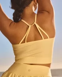 Gilly Hicks Active Ribbed Seamless Fabric High-Neck Tank,Gilly Hicks Active Ribbed Seamless Fabric High-Neck Tank