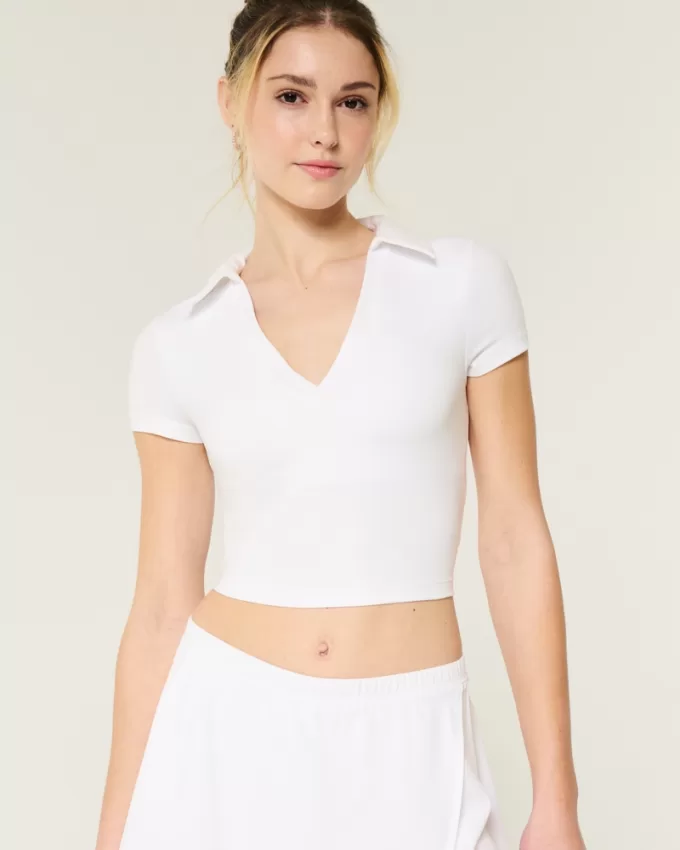 Gilly Hicks Active Short-Sleeve Polo,Gilly Hicks Active Short-Sleeve Polo