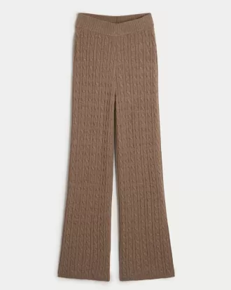 Gilly Hicks Cable-Knit Straight Pants,Gilly Hicks Cable-Knit Straight Pants