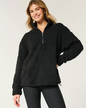 Gilly Hicks Cozy Quarter-Zip Sweatshirt,Gilly Hicks Cozy Quarter-Zip Sweatshirt