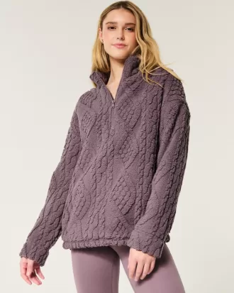 Gilly Hicks Cozy Quarter-Zip Sweatshirt,Gilly Hicks Cozy Quarter-Zip Sweatshirt