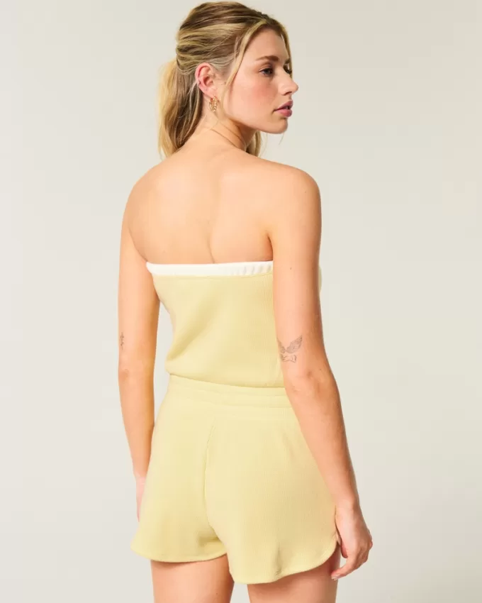 Gilly Hicks Cozy Strapless Waffle Onesie,Gilly Hicks Cozy Strapless Waffle Onesie