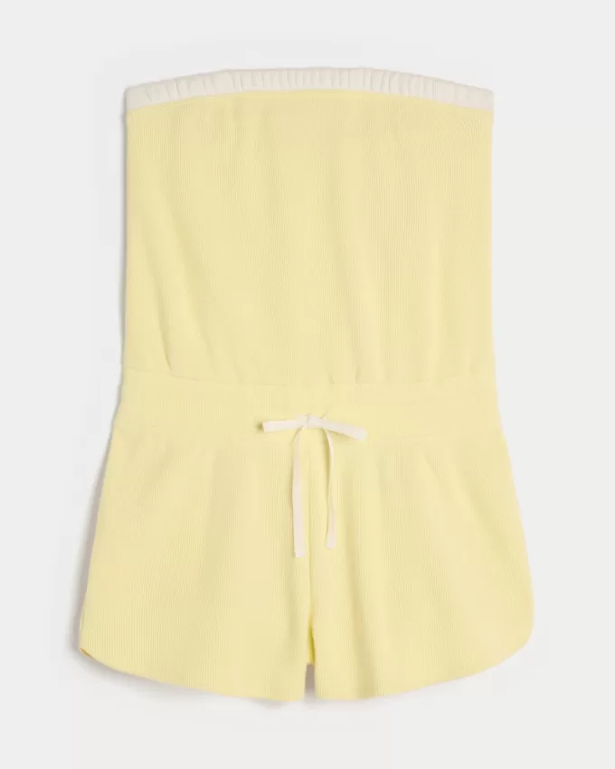 Gilly Hicks Cozy Strapless Waffle Onesie,Gilly Hicks Cozy Strapless Waffle Onesie