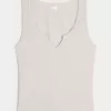 Gilly Hicks Cozy Waffle Notch-Neck Tank,Gilly Hicks Cozy Waffle Notch-Neck Tank