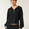 Gilly Hicks Cozy Waffle Quarter-Zip Top,Gilly Hicks Cozy Waffle Quarter-Zip Top