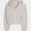 Gilly Hicks Cozy Waffle Zip-Up Hoodie,Gilly Hicks Cozy Waffle Zip-Up Hoodie