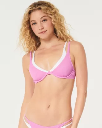 Gilly Hicks Layered Ribbed Underwire Bikini Top,Gilly Hicks Layered Ribbed Underwire Bikini Top