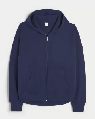 Gilly Hicks Oversized Waffle Zip-Up Hoodie,Gilly Hicks Oversized Waffle Zip-Up Hoodie