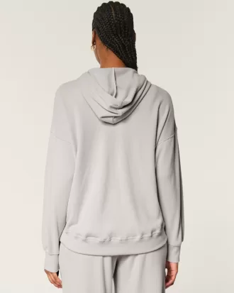 Gilly Hicks Oversized Waffle Zip-Up Hoodie,Gilly Hicks Oversized Waffle Zip-Up Hoodie