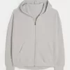 Gilly Hicks Oversized Waffle Zip-Up Hoodie,Gilly Hicks Oversized Waffle Zip-Up Hoodie