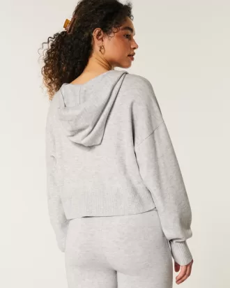 Gilly Hicks Relaxed Sweater-Knit Zip-Up Hoodie,Gilly Hicks Relaxed Sweater-Knit Zip-Up Hoodie