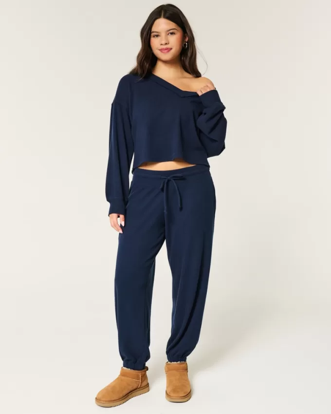 Gilly Hicks Relaxed Waffle Joggers,Gilly Hicks Relaxed Waffle Joggers