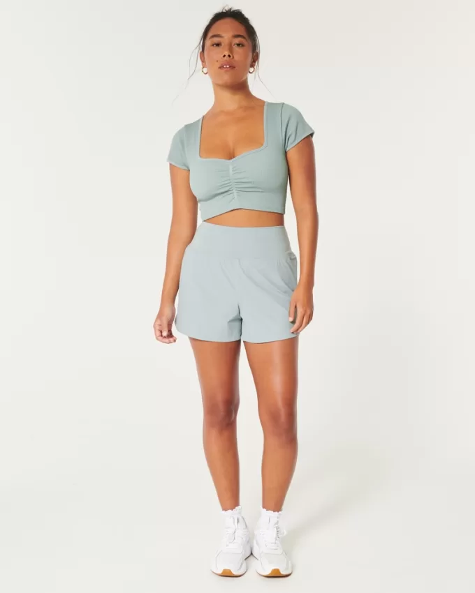 Gilly Hicks Ribbed Seamless Fabric Scoop Top,Gilly Hicks Ribbed Seamless Fabric Scoop Top