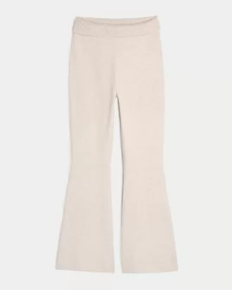 Gilly Hicks Sweater-Knit Foldover Waist Flare Pants,Gilly Hicks Sweater-Knit Foldover Waist Flare Pants