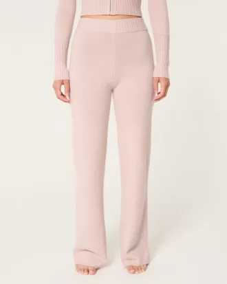 Gilly Hicks Sweater-Knit Straight Pants,Gilly Hicks Sweater-Knit Straight Pants
