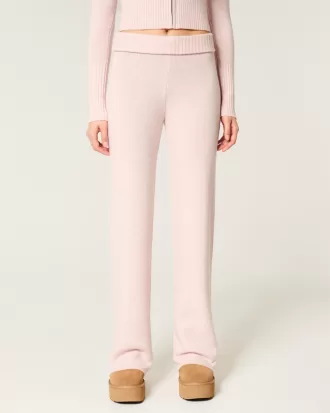 Gilly Hicks Sweater-Knit Straight Pants,Gilly Hicks Sweater-Knit Straight Pants