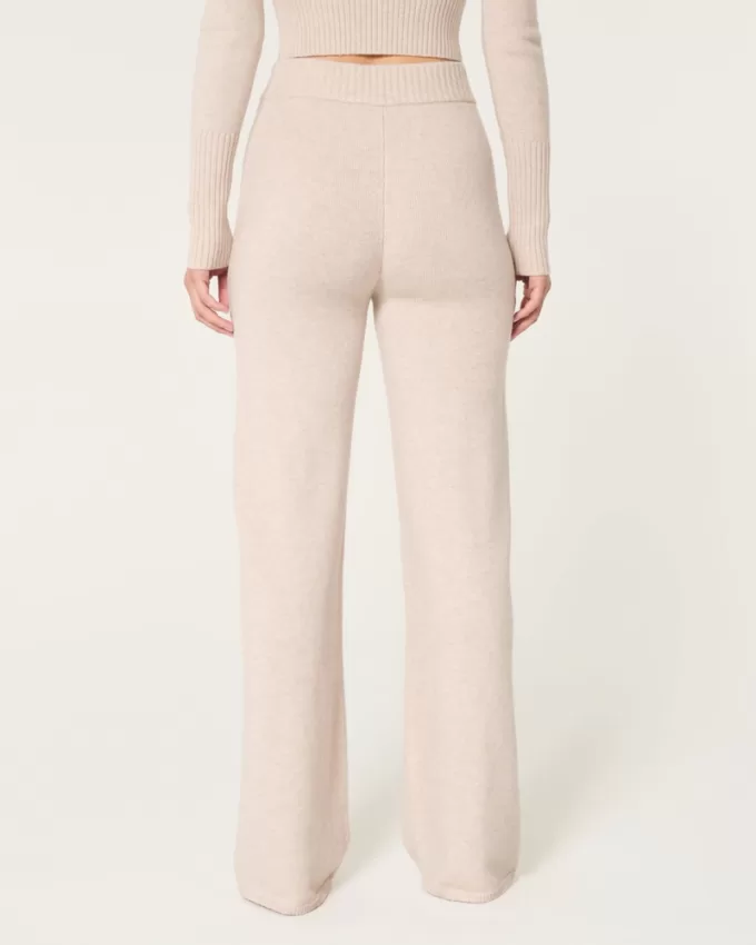 Gilly Hicks Sweater-Knit Straight Pants,Gilly Hicks Sweater-Knit Straight Pants