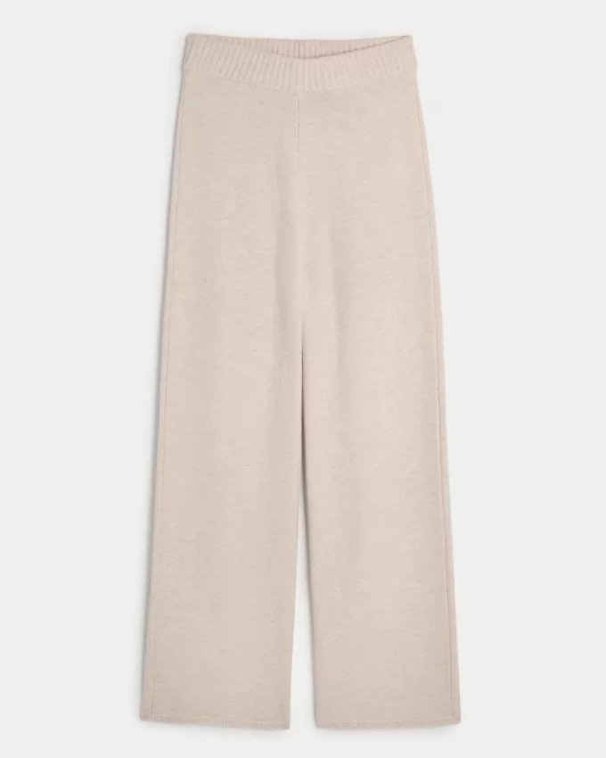 Gilly Hicks Sweater-Knit Straight Pants,Gilly Hicks Sweater-Knit Straight Pants