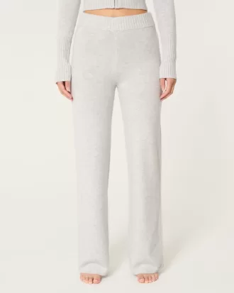 Gilly Hicks Sweater-Knit Straight Pants,Gilly Hicks Sweater-Knit Straight Pants