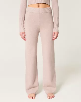 Gilly Hicks Sweater-Knit Straight Pants,Gilly Hicks Sweater-Knit Straight Pants