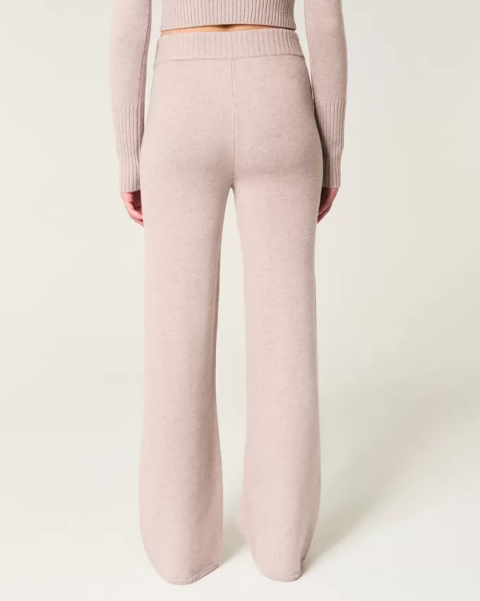 Gilly Hicks Sweater-Knit Straight Pants,Gilly Hicks Sweater-Knit Straight Pants