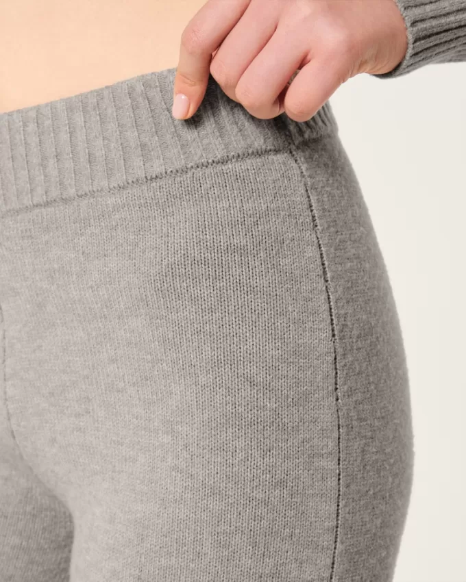 Gilly Hicks Sweater-Knit Straight Pants,Gilly Hicks Sweater-Knit Straight Pants