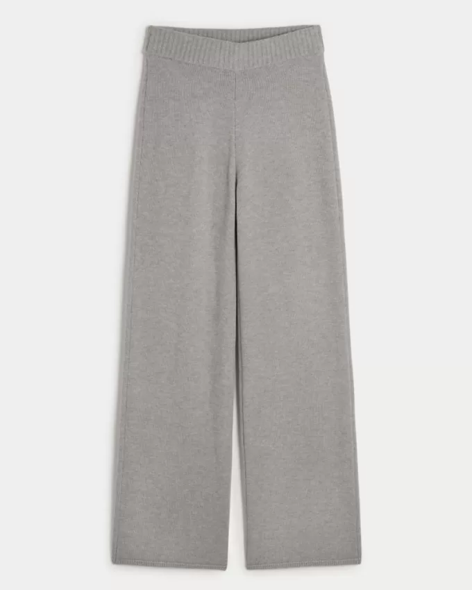 Gilly Hicks Sweater-Knit Straight Pants,Gilly Hicks Sweater-Knit Straight Pants
