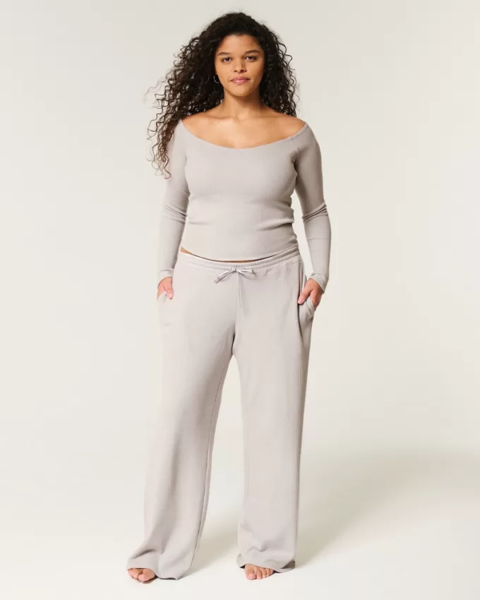 Gilly Hicks Waffle Straight Pants,Gilly Hicks Waffle Straight Pants