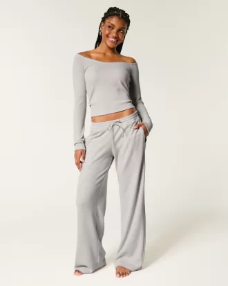 Gilly Hicks Waffle Straight Pants,Gilly Hicks Waffle Straight Pants