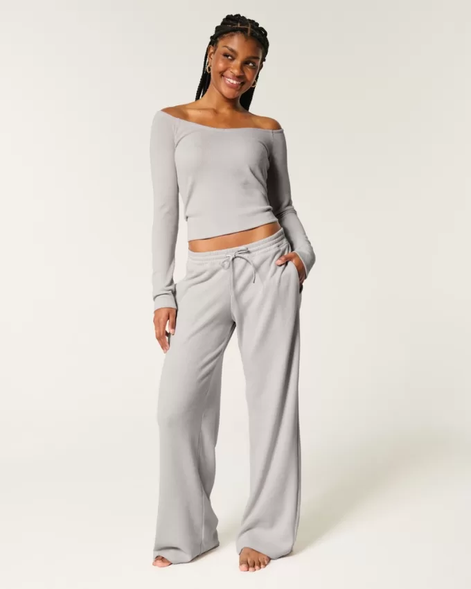 Gilly Hicks Waffle Straight Pants,Gilly Hicks Waffle Straight Pants