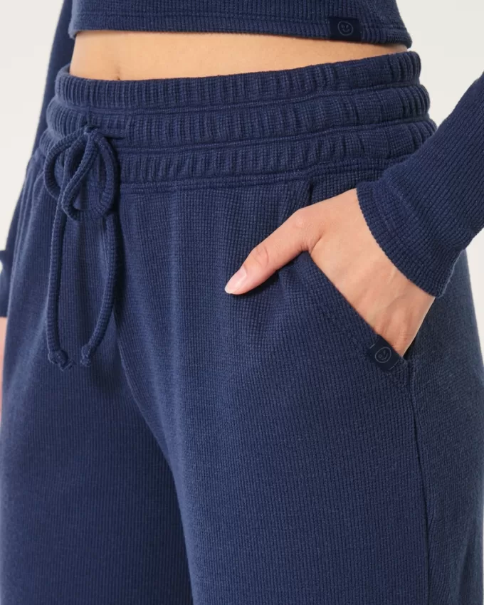 Gilly Hicks Waffle Wide-Leg Pants,Gilly Hicks Waffle Wide-Leg Pants