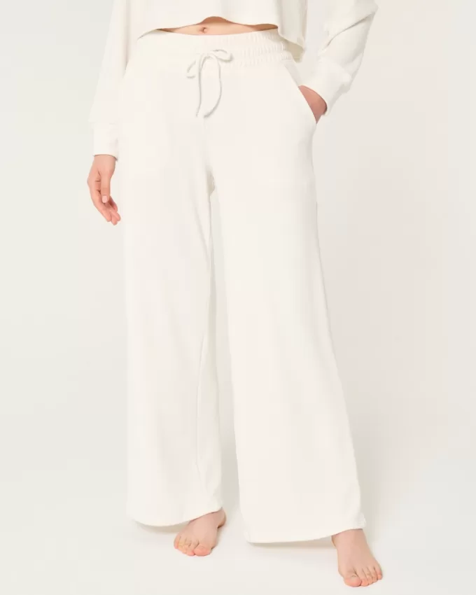 Gilly Hicks Waffle Wide-Leg Pants,Gilly Hicks Waffle Wide-Leg Pants