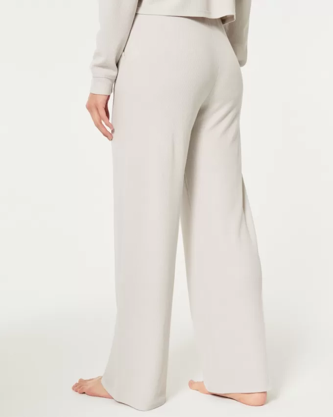 Gilly Hicks Waffle Wide-Leg Pants,Gilly Hicks Waffle Wide-Leg Pants