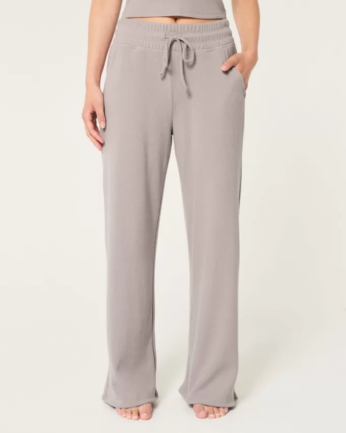 Gilly Hicks Waffle Wide-Leg Pants,Gilly Hicks Waffle Wide-Leg Pants