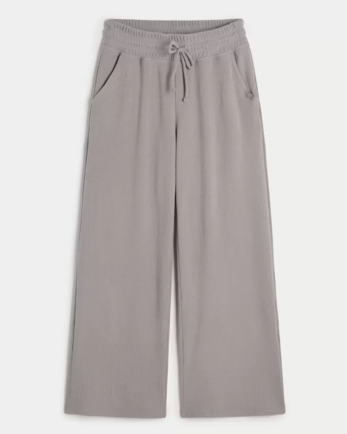 Gilly Hicks Waffle Wide-Leg Pants,Gilly Hicks Waffle Wide-Leg Pants