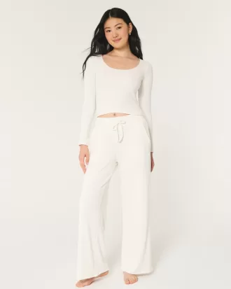 Gilly Hicks Waffle Wide-Neck Top,Gilly Hicks Waffle Wide-Neck Top