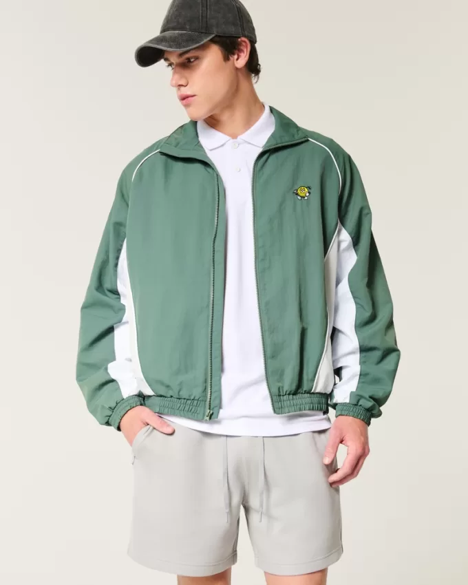 Golf Graphic Windbreaker Jacket,Golf Graphic Windbreaker Jacket