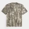Heavyweight Boxy Camo Pattern T-Shirt,Heavyweight Boxy Camo Pattern T-Shirt