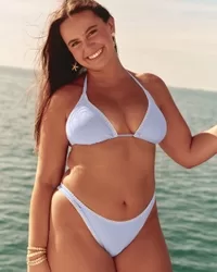 High-Leg Embroidered Stitch Strappy Cheekiest Bikini Bottom,High-Leg Embroidered Stitch Strappy Cheekiest Bikini Bottom