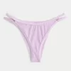 High-Leg Embroidered Stitch Strappy Cheekiest Bikini Bottom,High-Leg Embroidered Stitch Strappy Cheekiest Bikini Bottom