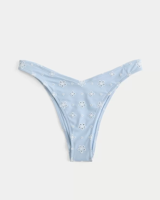 High-Leg Eyelet Cheekiest Bikini Bottom,High-Leg Eyelet Cheekiest Bikini Bottom