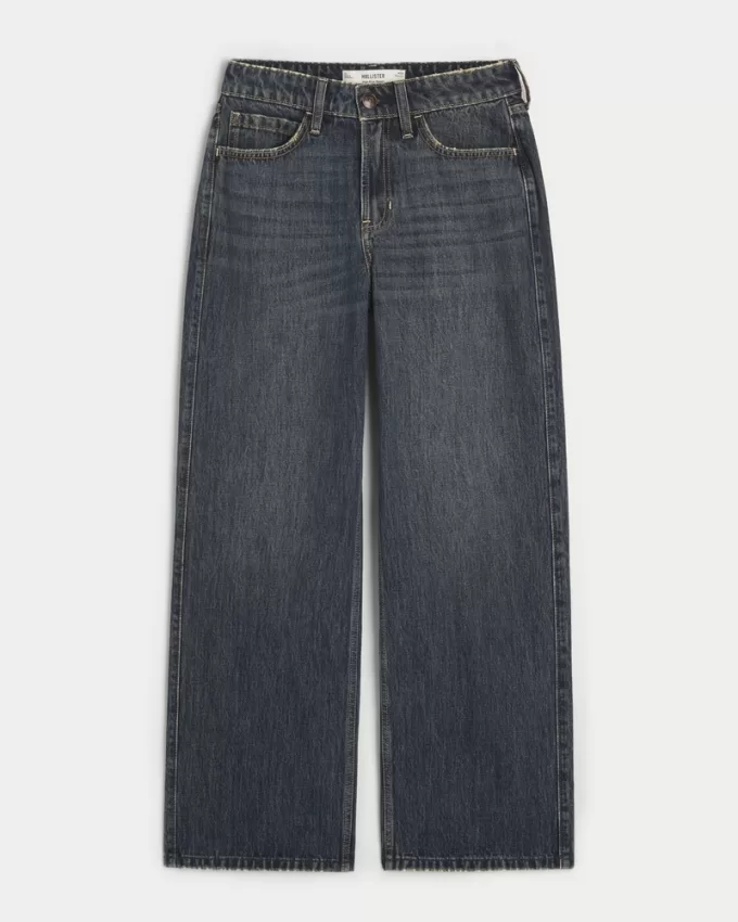 High-Rise Dark Wash Baggy Jeans,High-Rise Dark Wash Baggy Jeans