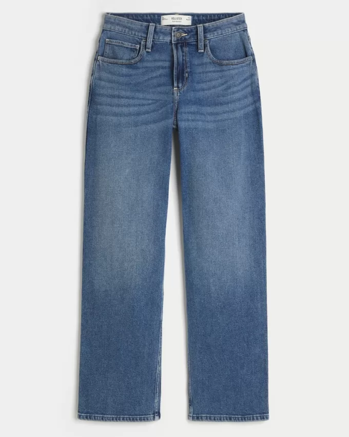 High-Rise Dark Wash Dad Jeans,High-Rise Dark Wash Dad Jeans